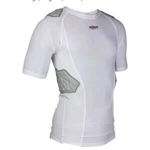 Schutt Size S Integrated Padded Men's Shirt White NWT #W6